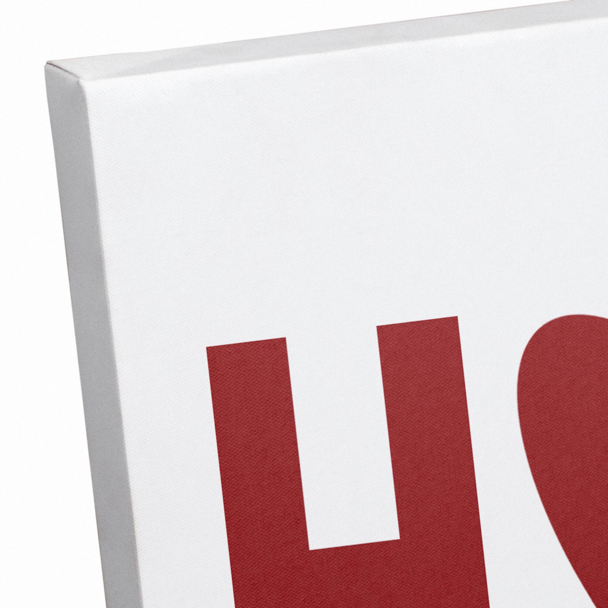 Home Heart Red Canvas Art